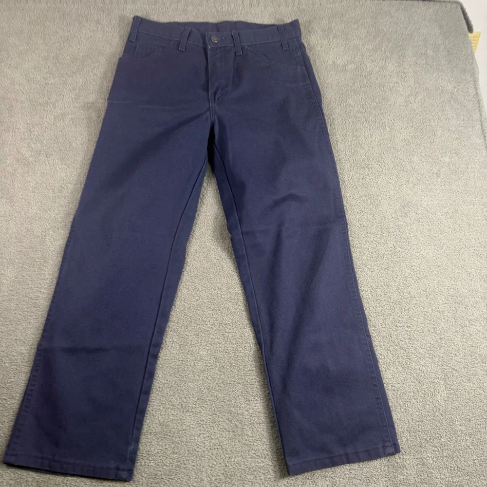 Dickies Mens Navy Blue Carpenter Utility Work Pants C798DN Straight Leg 32 UL